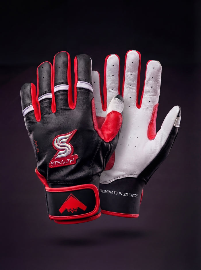 B2 Red Batting Gloves