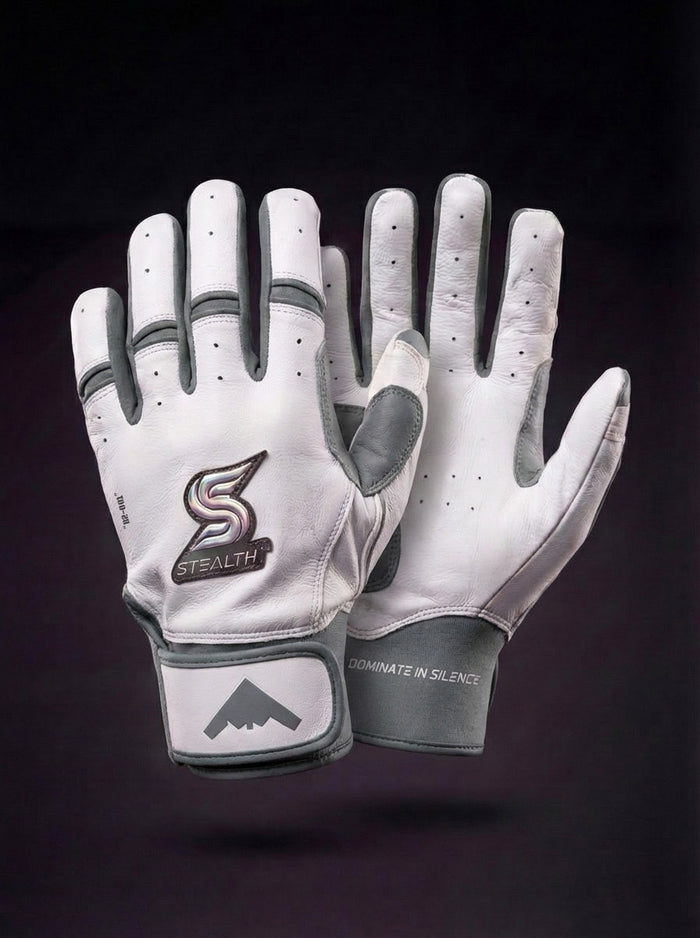B2 White Batting Gloves